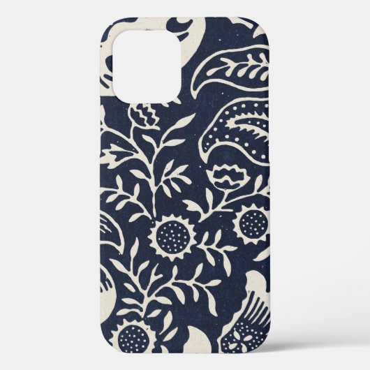  William Morris Black White Floral Case-Mate iPhone Case (Achterkant)