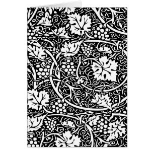 William Morris Black White Grape Vine