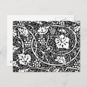 William Morris Black White Grape Vine Briefkaart (Voorkant / Achterkant)