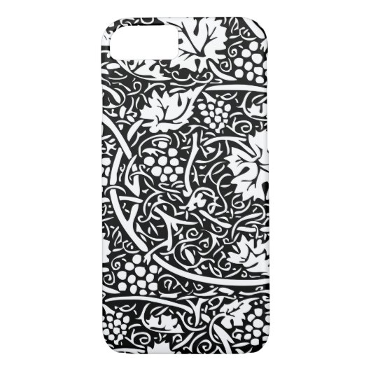 William Morris Black White Grape Vine Case-Mate iPhone Case (Achterkant)
