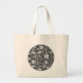 William Morris Black White Grape Vine Grote Tote Bag (Voorkant)