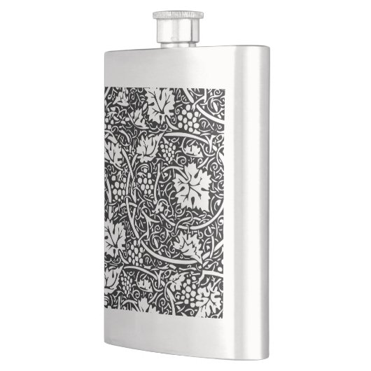 William Morris Black White Grape Vine Heupfles (Links)