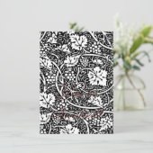 William Morris Black White Grape Vine Kaart (Staand voorkant)