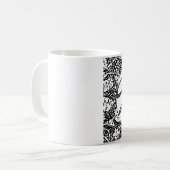 William Morris Black White Grape Vine Koffiemok (Voorkant links)