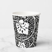 William Morris Black White Grape Vine Papieren Bekers (Achterkant)