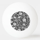 William Morris Black White Grape Vine Pingpongballen (Achterkant)