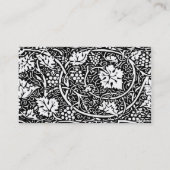 William Morris Black White Grape Vine Visitekaartje (Achterkant)