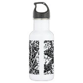 William Morris Black White Grape Vine Waterfles (Achterkant)