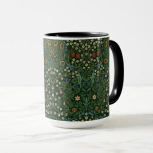 William Morris Blackthorn Blauw Wit Groen Bloemmot Mok