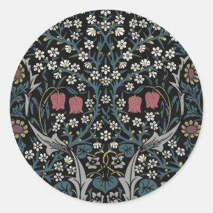 William Morris Blackthorn Floral Art Ronde Sticker