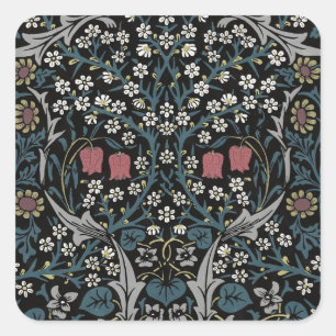 William Morris Blackthorn Floral Art Vierkante Sticker