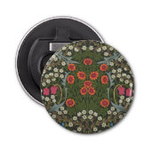 William Morris Blackthorn Garden Flower Classic Button Flesopener (Voorkant)