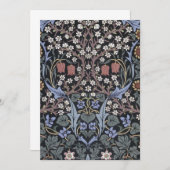 William Morris - Blackthorn Pattern Bedankkaart (Voorkant / Achterkant)