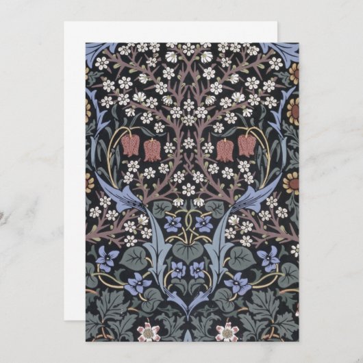 William Morris - Blackthorn Pattern Bedankkaart (Voorkant / Achterkant)