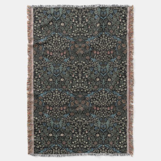 William Morris  Blackthorn Pattern Deken (Voorkant Verticaal)