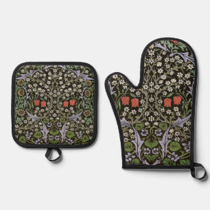 William Morris - Blackthorn Pattern Ovenwant & Pannenlap Set