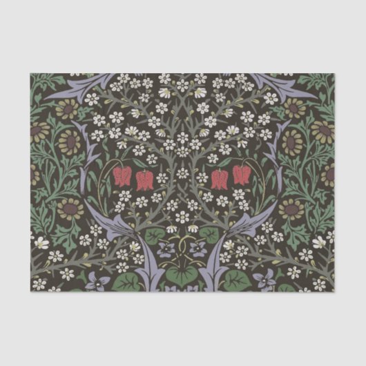 William Morris Blackthorn Tapestry Floral Tissuepapier (Voorkant)