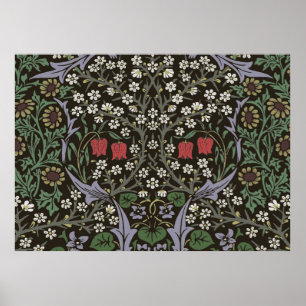 William Morris Blackthorn Tapijt Bloemstuk Poster