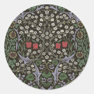 William Morris Blackthorn Tapijt Bloemstuk Ronde Sticker