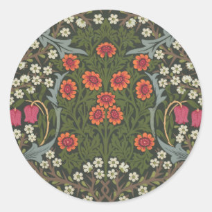 William Morris Blackthorn Tuin Bloem Klassieker Ronde Sticker