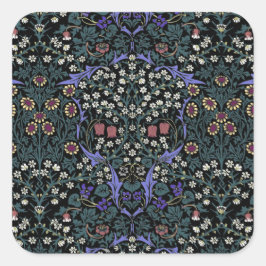 William Morris Blackthorn Victoriaans Behang Vierkante Sticker