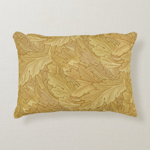William Morris  bladergroen gouden patroon Accent Kussen