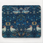 William Morris Blau Vogels Bloem Tapijt Klassieker Muismat (Voorkant)