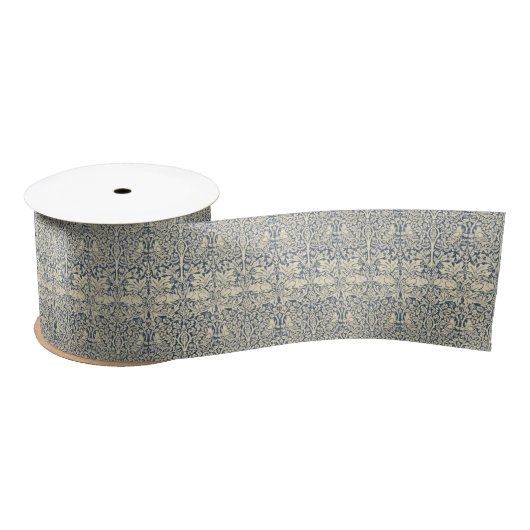 William Morris, Blauw grijs, patroon, art nouveau, Lint (Spoel)