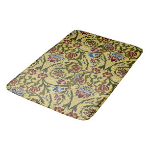 William Morris blauw groen rood Badmat