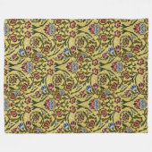William Morris  blauw groen rood Fleece Deken (Voorkant (Horizontaal))