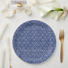 William Morris blauw papier borden Papieren Bordje