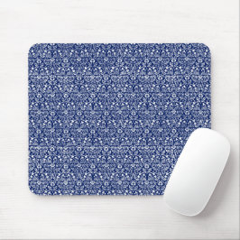 William Morris blauw patroon esthetisch Muismat