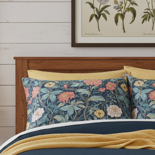 William Morris Blauw Turquoise Arts & Crafts Bloem Kussensloop