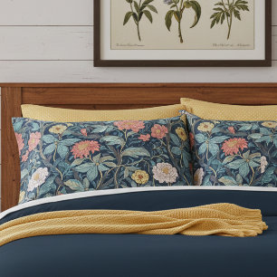 William Morris Blauw Turquoise Arts & Crafts Bloem Kussensloop