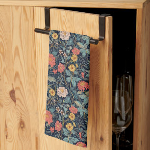 William Morris Blauw Turquoise Arts & Crafts Bloem Theedoek