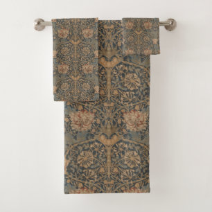 William Morris: Blauwe kamperfoelie badhanddoek Bad Handdoek