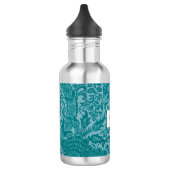  William Morris Blauwgroen Botanisch Monogram Waterfles (Links)