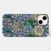 William Morris bleu Kennet iPhone 14 coque (Verso (horizontal))