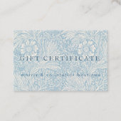 William Morris - Bleu Marigold certificat cadeau (Devant)