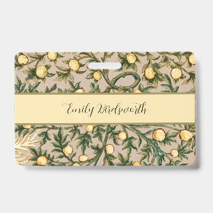 William Morris Bloem Fruit Tuin Bloem Klassieker Badge