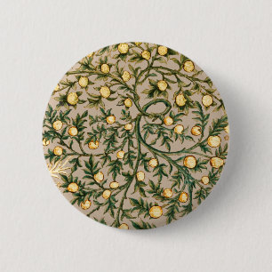 William Morris Bloem Fruit Tuin Bloem Klassieker Ronde Button 5,7 Cm
