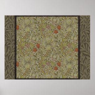 William Morris bloem lelie wilg kunstprint ontwerp Poster