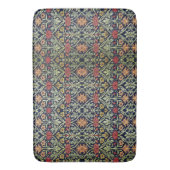 William Morris Bloemen Bladgroen Geel Rood Badmat (Voorkant Verticaal)