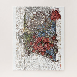 William morris bloemen elegante florale illustrati legpuzzel