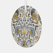 william morris bloemen glas ornament (Voorkant links)