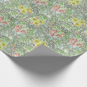 William Morris Bloemen Groen Cadeaupapier (Hoek)