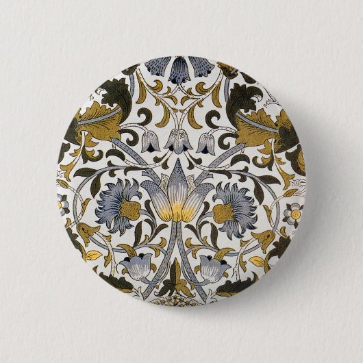 william morris bloemen ronde button 5,7 cm (Voorkant)