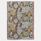 William Morris  Bloemen Wit Rood Deken (Voorkant Verticaal)