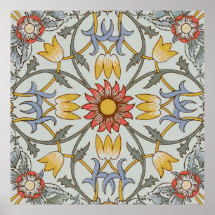 William Morris Bloemencirkel Bloem Illustratie Poster