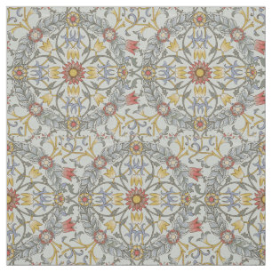 William Morris bloemencirkel bloemillustratie Stof